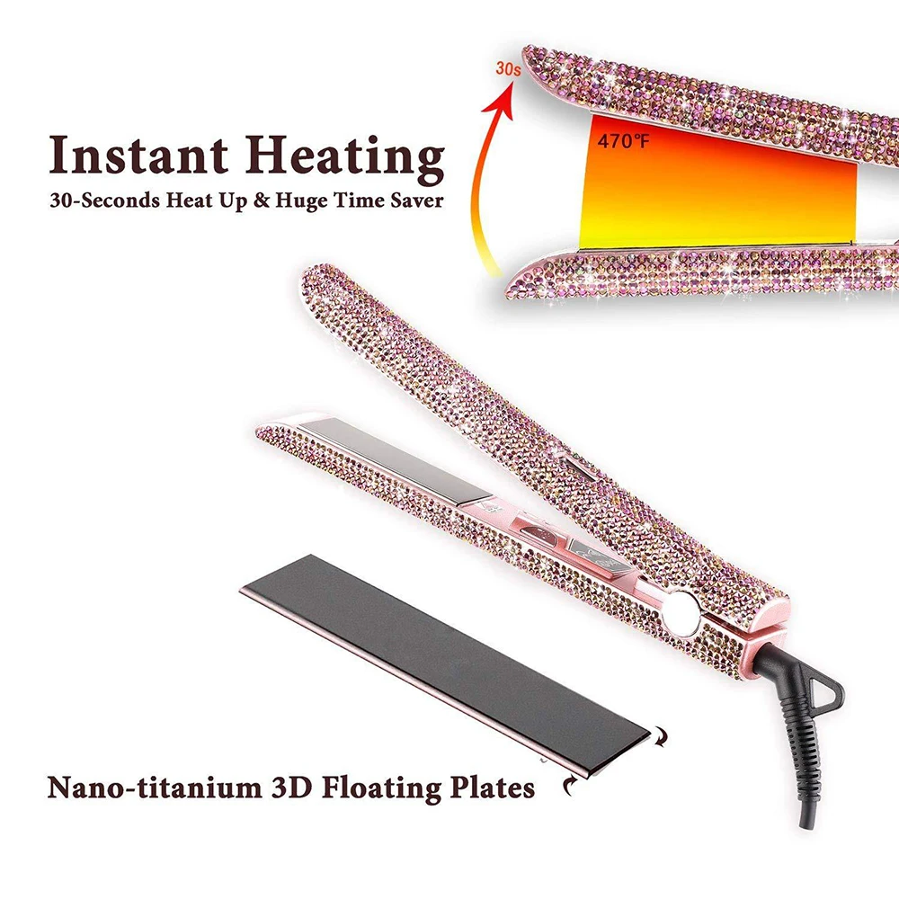 2 в 1 Профессиональный Выпрямитель для волос MCH с отрицательными ионами утюжок