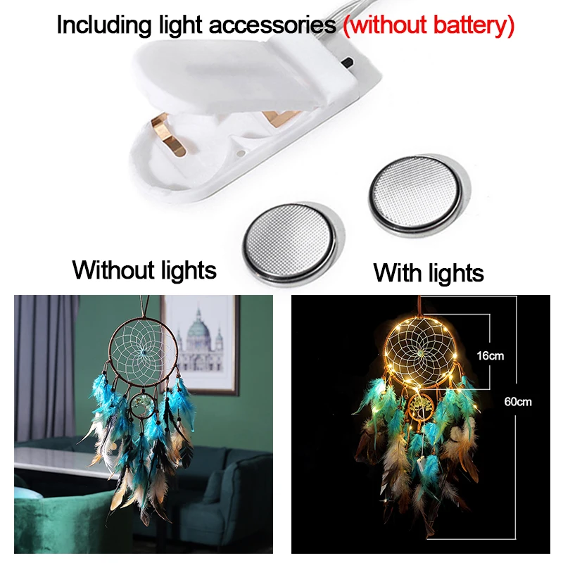 Ловец снов с легким или без него креативное натуральное разбитое древо жизни