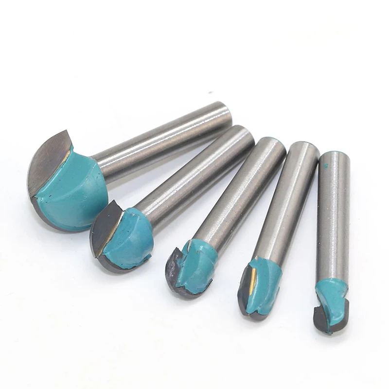 

5pcs/Set 6mm Shank Round Nose Router Bit 6mm/8mm/10mm/12mm/18mm High Hardness