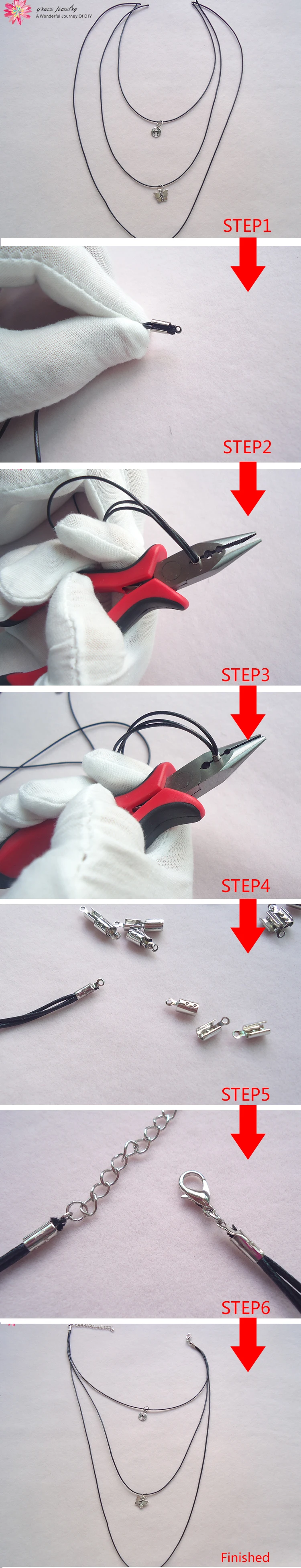 1 Набор ювелирных инструментов оборудование для изготовления Diy Набор плоскогубцев для ожерелья браслет ручной работы Ремонт конец подключения материалов кольца веревочный зажим