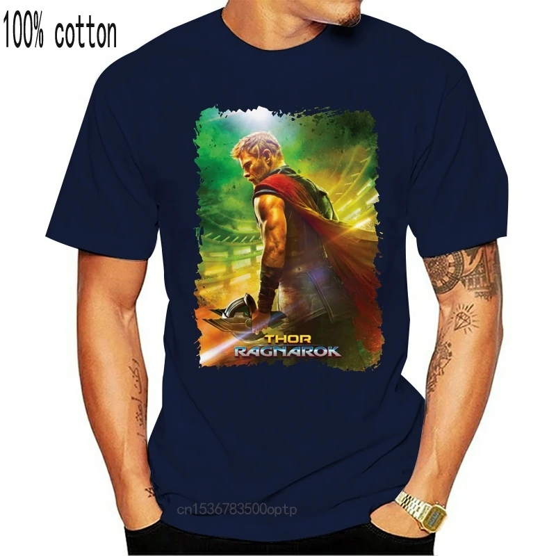 Футболка с изображением Тора стоящего в цвете футболка коротким рукавом