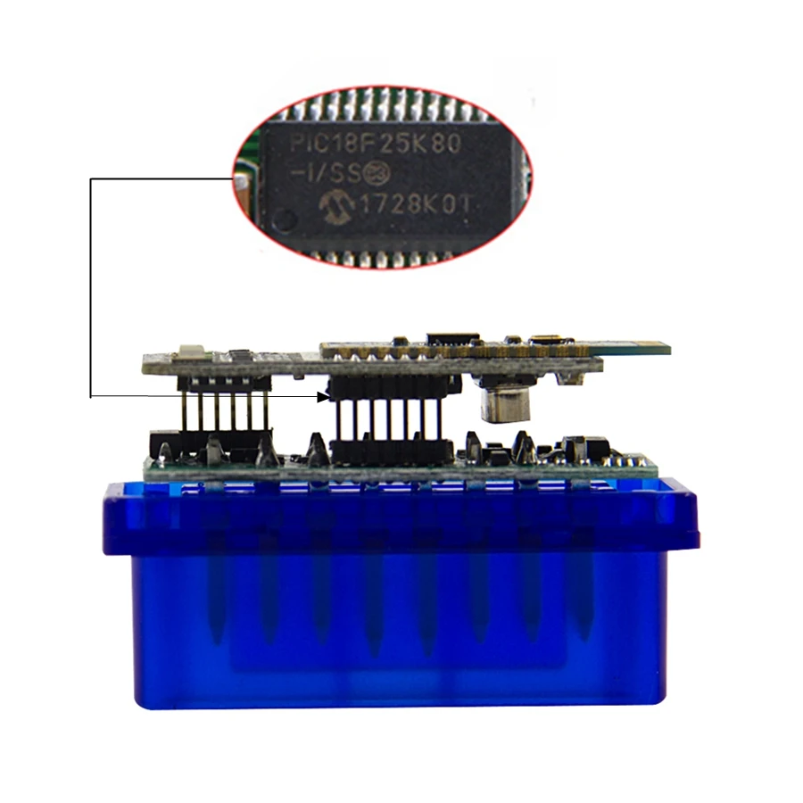 Диагностический сканер OBD2 ELM327 327 с двойной печатной платой Bluetooth V1.5 PIC18F25K80 ELM 1