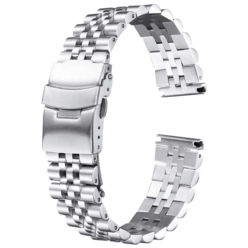Stainless Steel Watch Bracelet Strap 18mm 19mm 20mm 21mm 22mm 24mm 26mm Women Men Silver Solid Metal Watch Band Strap Accessorie