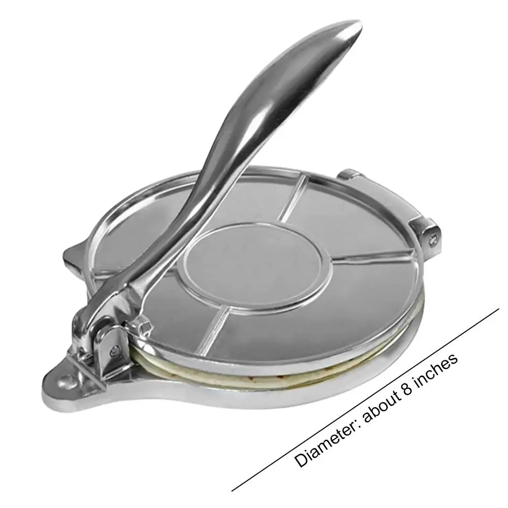 

8 Inches Tortilla Maker Aluminium Foldable Corn Dough Press Machine Non-stick Baking Pan Durable For Make Tortillas Macaroni