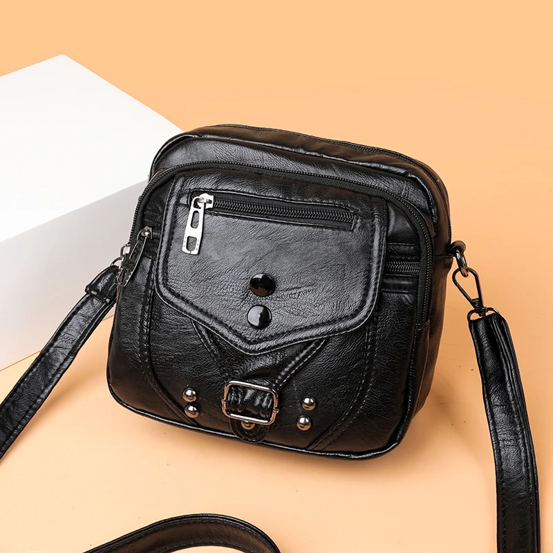 

Texture PU Leather Women Shoulder Bag Pure Color Square Clutch Bags Ladies Simple Wild Clamshell Lock Designer Messenger Bag Sac