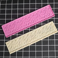 new gingerbread cookie mould chocolate fudge cake lace tool sugarcraft flower silicone mold
