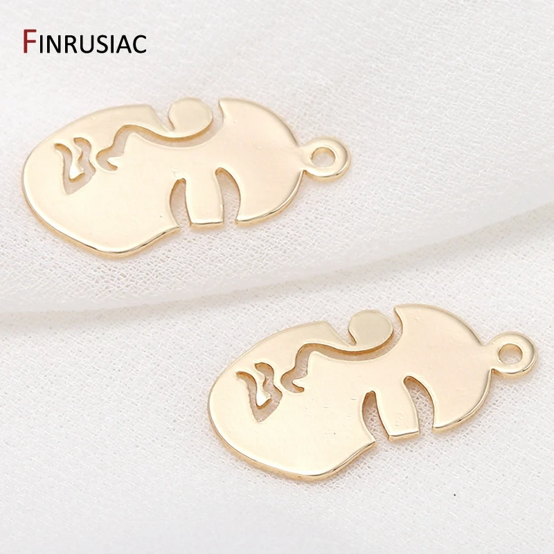 Глянцевое лицо подвески DIY ювелирные изделия серьги аксессуары 14K позолоченные