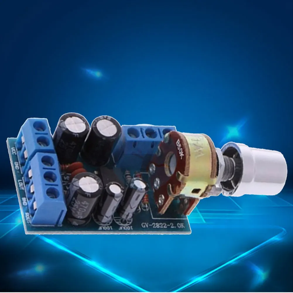 

New Audio Amplifier Module TDA2822M 2.0 Channel DC 1.8-12V Stereo AUX Audio Amp Board Volume Control Tool Accessory