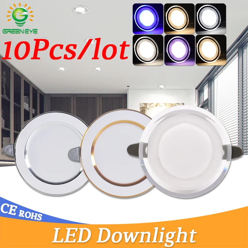 

10Pcs led Downlight 3w 5w spot led light 3000k 4500K 6000K AC 220V-240V Downlight Kitchen living room Indoor recessed lighting