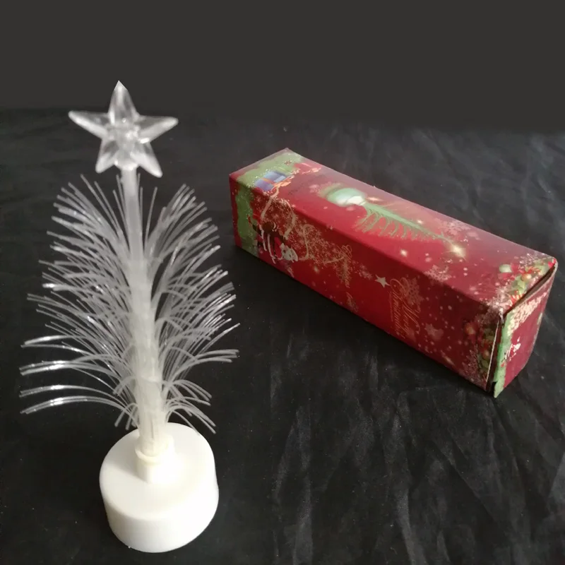 H12cm Mutil изменение цвета оптическая Рождественская елка Светодиодная лампа X'mas