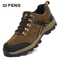 men genuine leather outdoor sports hiking shoes wear resisting mountain climbing trekking shoes male popular casual footwear