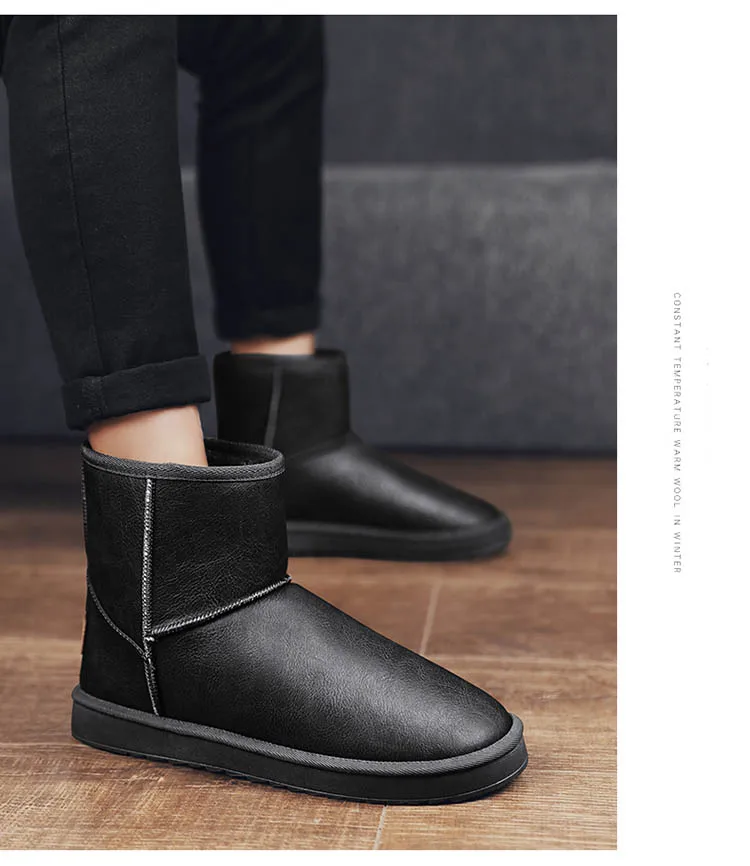 Bota Masculina/Новое поступление года; мужские ботинки на меху; теплая зимняя мужская рабочая обувь; модная обувь на резиновой подошве; размеры 39-45
