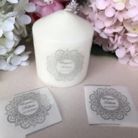 5 cm personalized baptism favors mandala sticker custom arabic candle stickers labels gifts decorations 60 pieces