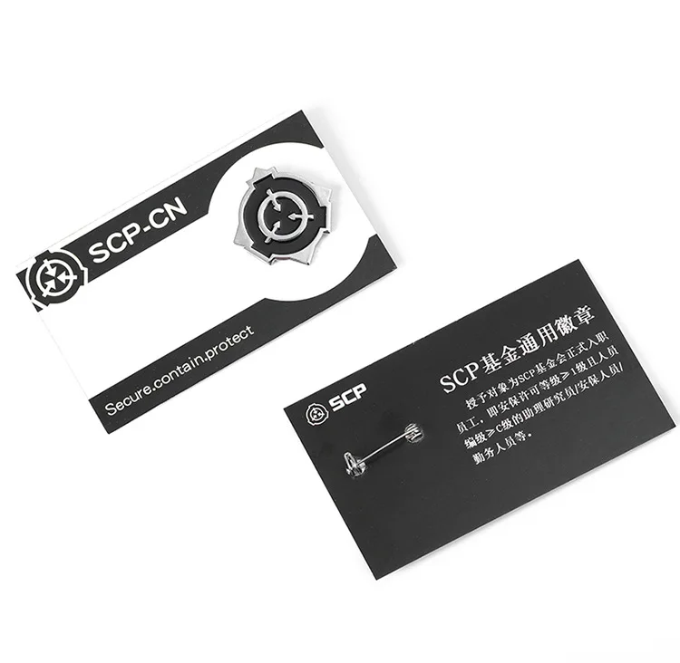 

Exquisite SCP Foundation Metal Badge Anime League of Two Sick Persons Second Element Exquisite Uniform Brooch Surrounding