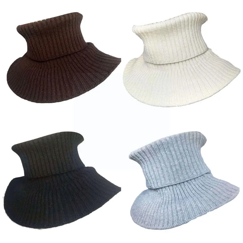 

Fashion Men Knitted Fake Collar Bib Elastic Shirt Detachable Scarf Turtleneck Collar Knitted Collar Men Fake False Collar R J5q7