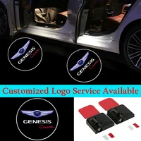 2x genesis coupe logo car door led lights wireless courtesy laser projectors