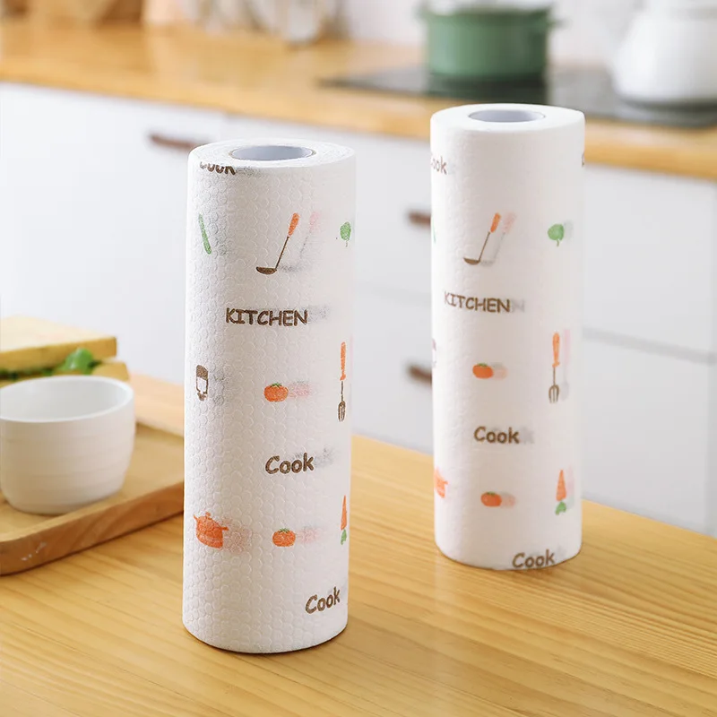 Моющаяся Нетканая ткань для кухни бытовая бумага влажной и сухой уборки
