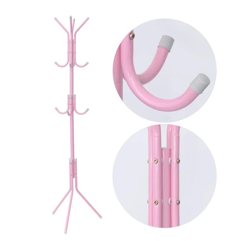 

Iron Coat Stand Tree Holder Hanger Tree Branch Hat Rack 12 Hooks Clothes Organizing Rack for Home Bedroom (White)