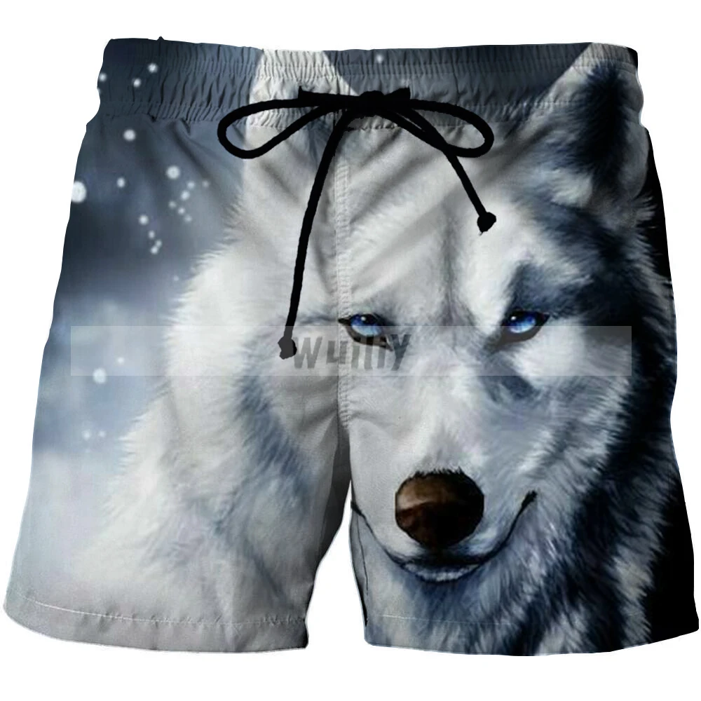 Пляжные шорты с 3d рисунком животных для мужчин и женщин короткие штаны|Плавки