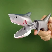 creative funny spoof shark telescopic spring manipulator clip bite hand dinosaur prank parent child interaction toys