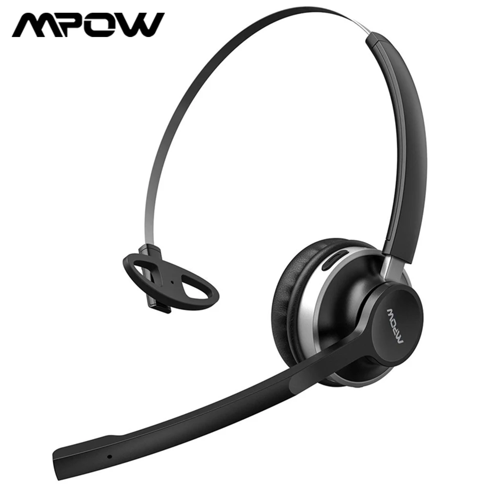 Bluetooth гарнитура Mpow HC3 V4.2 для колл центра и наушников тракеров время работы 13 часов