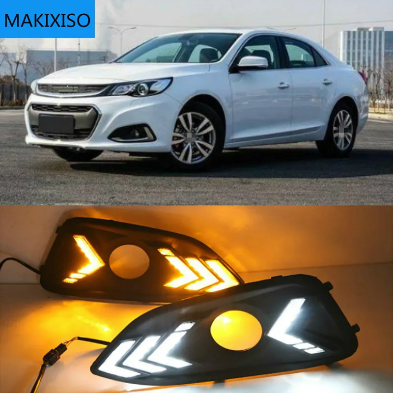 

2PCS DRL with turn signal Daytime Running Light fog lamp Daylight car styling For Chevrolet Chevy Malibu 2016-2018
