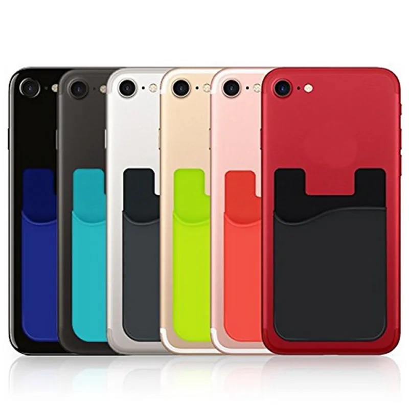 

Creative 3M Elastic Lycra Cell Card Holder Phone Wallet Case Women Men Business Credit ID Card Holder Pocket Stick Adhesive