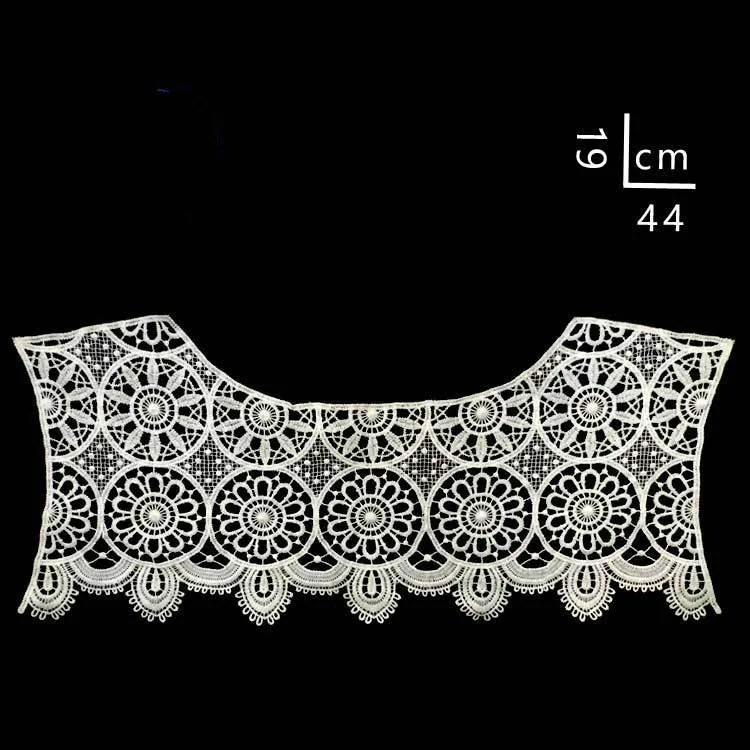 С вышивкой с круглой горловиной для творчества искусственные Съемная воротники