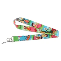 zf1721 1pcs alps girl cartoon icons style anime lovers key chain lanyard neck strap for usb badge holder diy hang rope