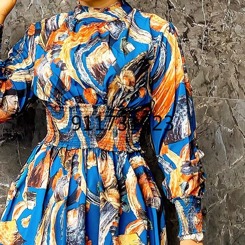 Африканские платья Дашики Женский корсет с длинным рукавом и эластичной талией