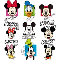 cute mickey mouse and friends patches fashion iron on transfers for clothing heat transfer stickers girls boys patch on clothes