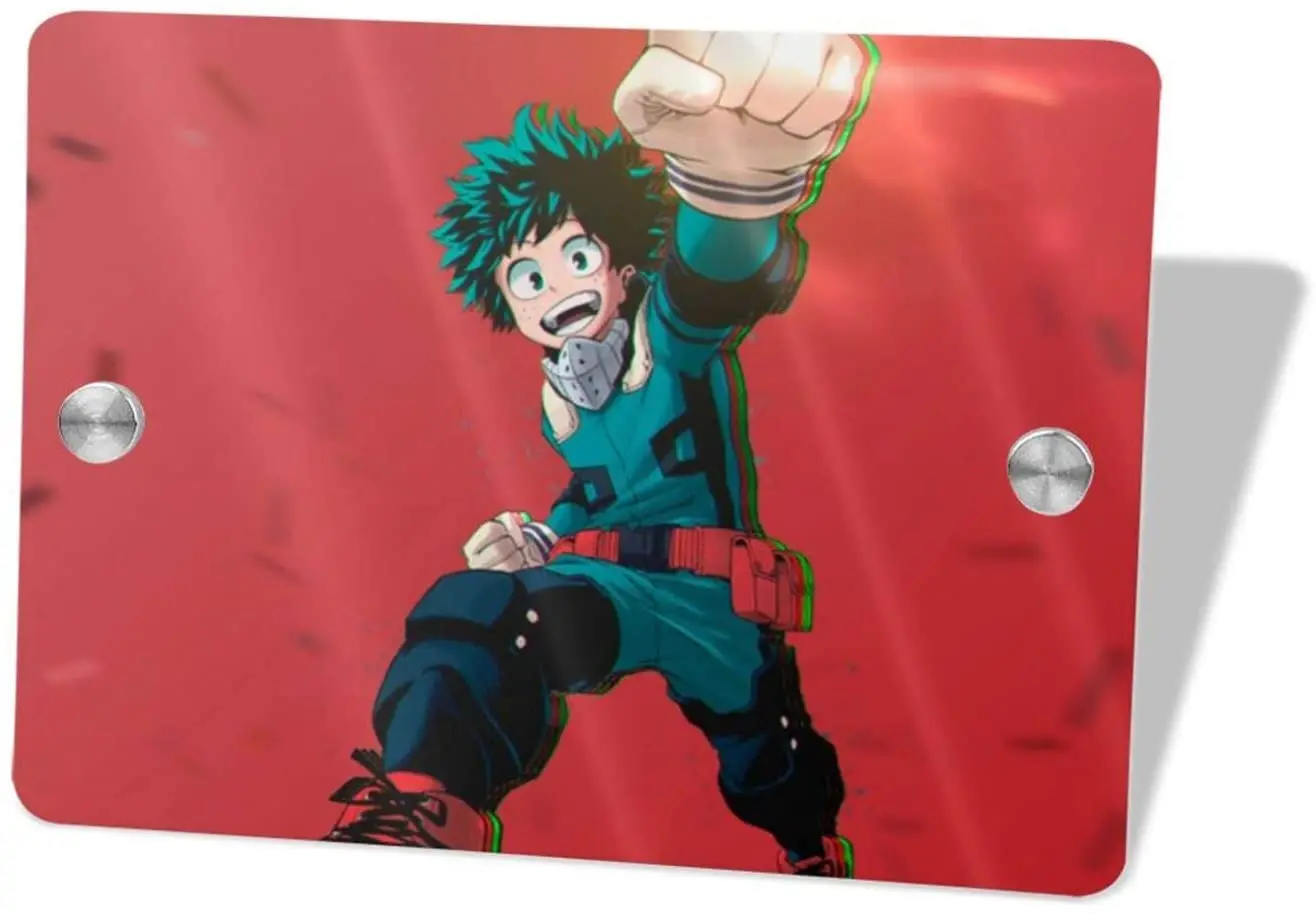 

My Hero Academia Home Metal Rectangle Waterproof Wall Mount Address Plaque House Number Sign,House Number Plaque Address Signs