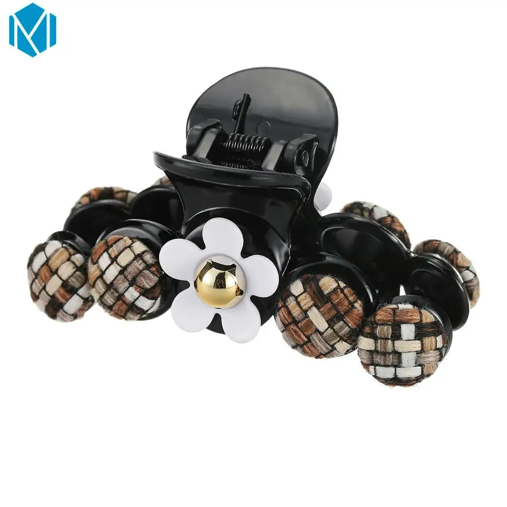 FJ0324D Модный хрустальный коготь для волос MISM для женщин, головные уборы для девочек, стразы, заколки для волос, зажим для краба, пластиковые заколки для волос с жемчугом, аксессуары - Цвет: FJ0324D