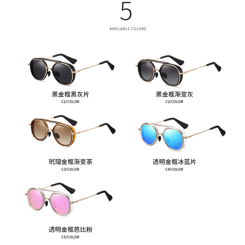 

2021 Fashion SPACECRAFT Style SteamPunk Polarized Sunglasses Men Women Vintage Brand Design Sun Glasses Oculos De Sol UV400
