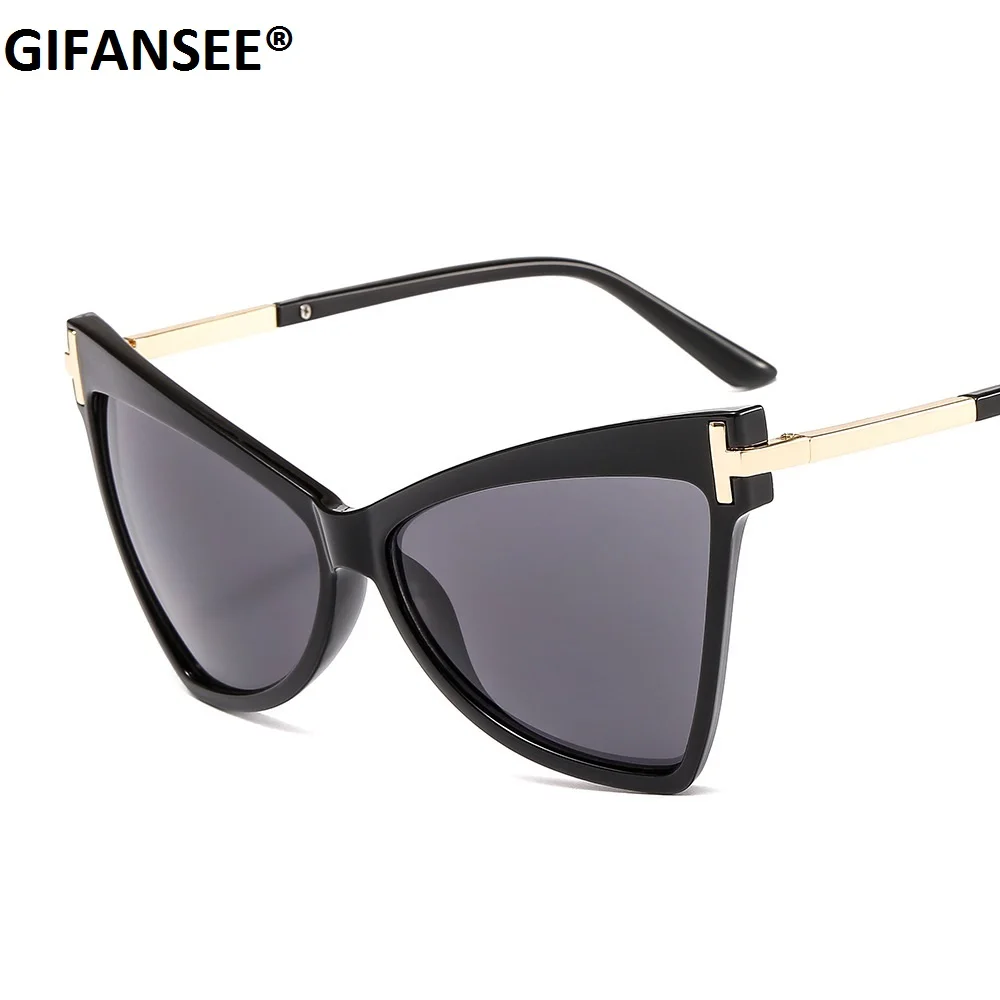 Очки солнцезащитные GIFANSEE женские большие милые пикантные Ретро кошачий глаз