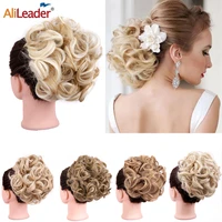hair chignon stretch large bun clip on hairpieces synthetic chignon with rubber band updo cover hair tail extension