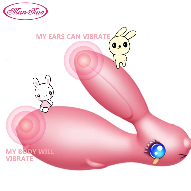 Новый Вибратор-кролик Man Nuo мини-USB прыгающее яйцо милая тихая сильная вибрация
