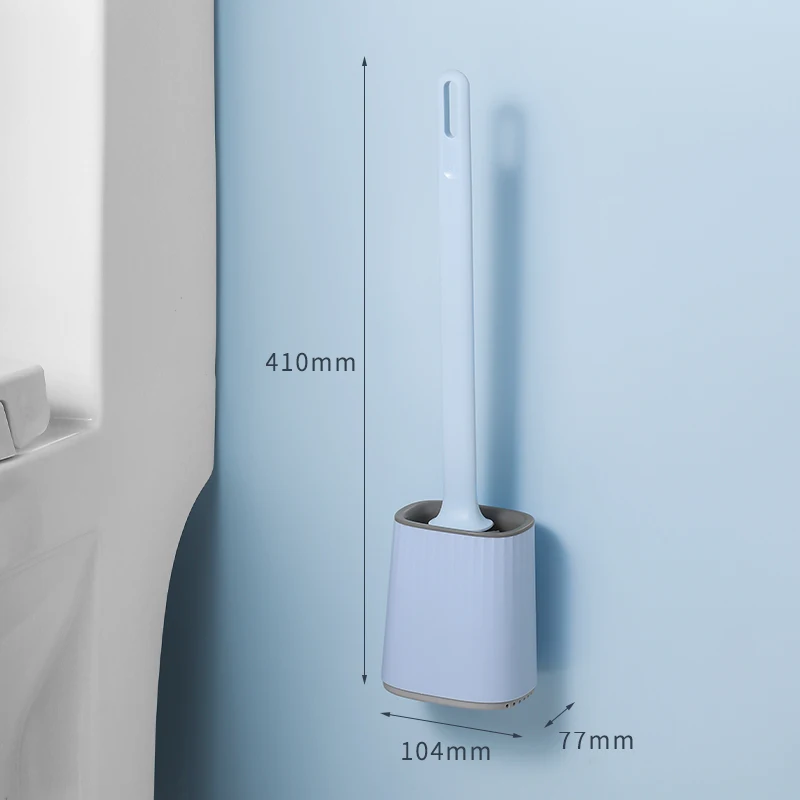 

Eco Friendly Silicone Toilet Brush Hanging Colorful Modern Bathroom Toilet Cleaning Brush Home Escobilla Wc Toilet Tools DA60MTS