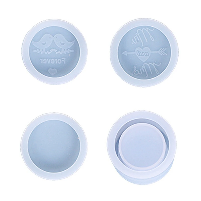 

Коробка для колец, форма для смолы с крышкой, силиконовая форма для эпоксидной смолы, «сделай сам», мини-контейнер, контейнер для хранения L5YB