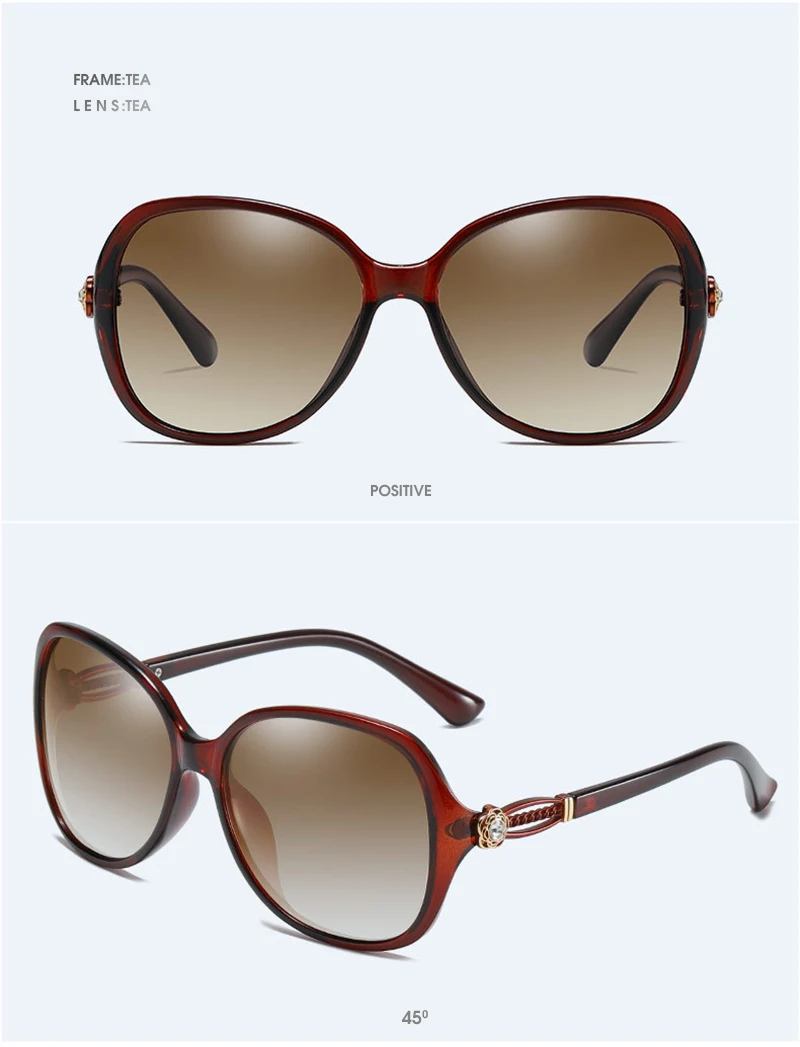SUNWEAR, Новое поступление, негабаритные квадратные поляризованные женские солнцезащитные очки, фирменный дизайн, розовые дужки, солнцезащитные очки, женские безопасные очки для вождения