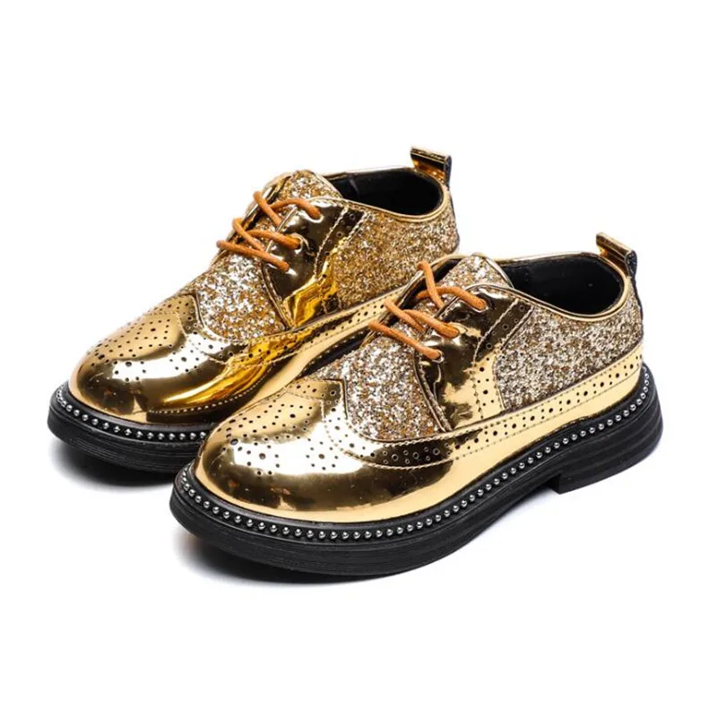 Кожаные туфли для мальчиков черные весна 2021 новинка Студенческая обувь в