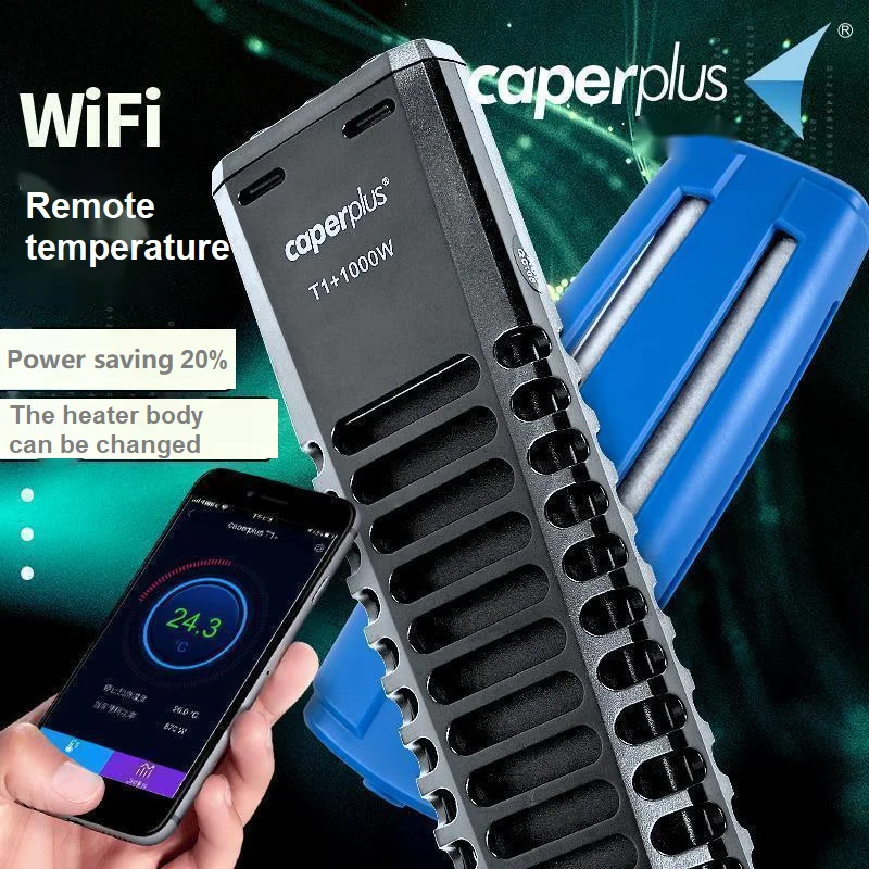 Caperplus T1 + Aquarium WIFI Heater Heating APP Fish Tank Automatic Constant Temperature Power Saving PTC Quartz Frequency | Дом и сад