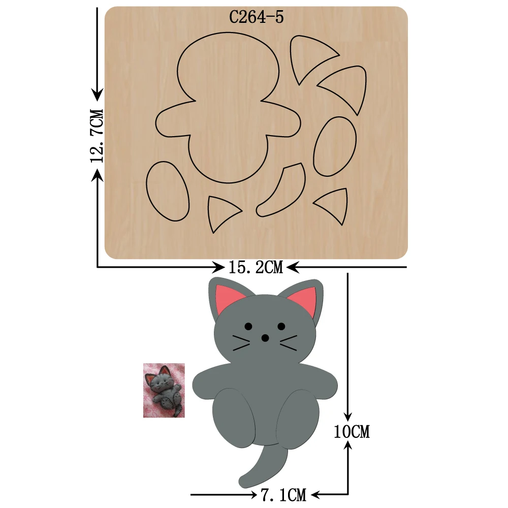 

New CAT Wooden die Scrapbooking C-264-5 Cutting Dies