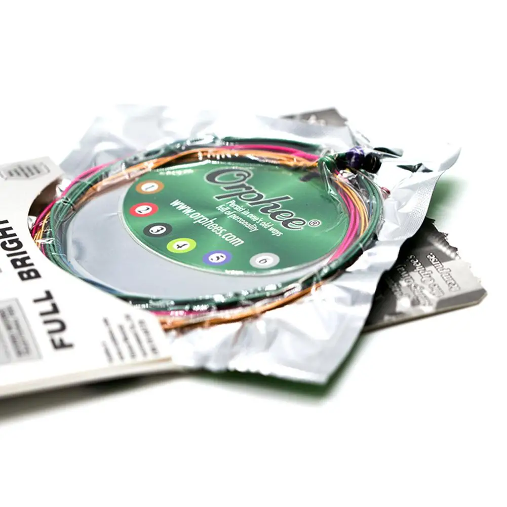 

Orphee Q Series 6 Pcs Acoustic Strings Set Silver Plated Acoustic Guitarra Strings