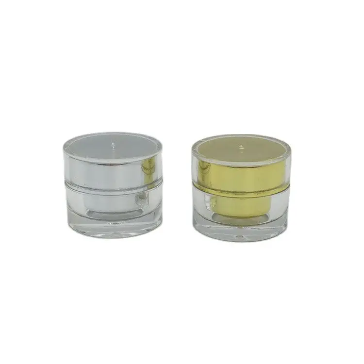 5 г Блестящий акриловый Прямые банки круглой формы серебристого/золотого