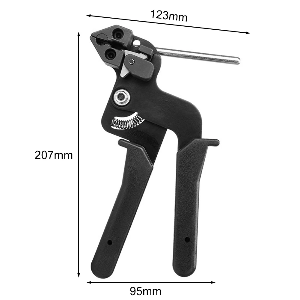 

Self-Locking Stainless Steel Cable Tie Fasten Gun Pliers Crimper Tensioner Cutter Hand Fastening Cable Gun Tensioning Trigger