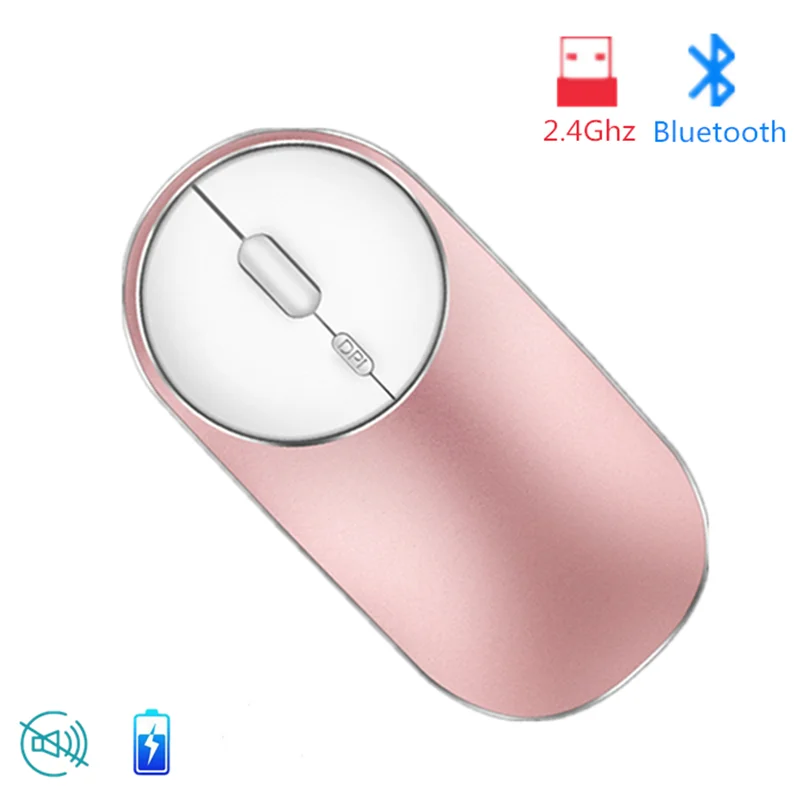 Bluetooth беспроводная Бесшумная мышь перезаряжаемая Эргономичная 3D компьютерная