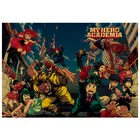 Плакат аниме Моя геройская Академия, ретро-постеры, крафт-бумага, высокое качество, картина для домашнего декора, настенные наклейки