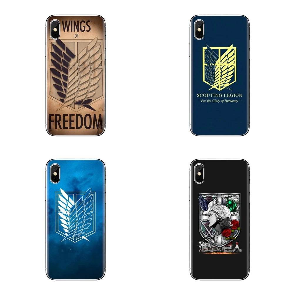 Attack on Titan Wings Libert Logo Silicone Phone Covers For Xiaomi Redmi 4 3 3S Pro Mi3 Mi4 Mi4i Mi4C Mi5 Mi5S Mi Max Note 2 |