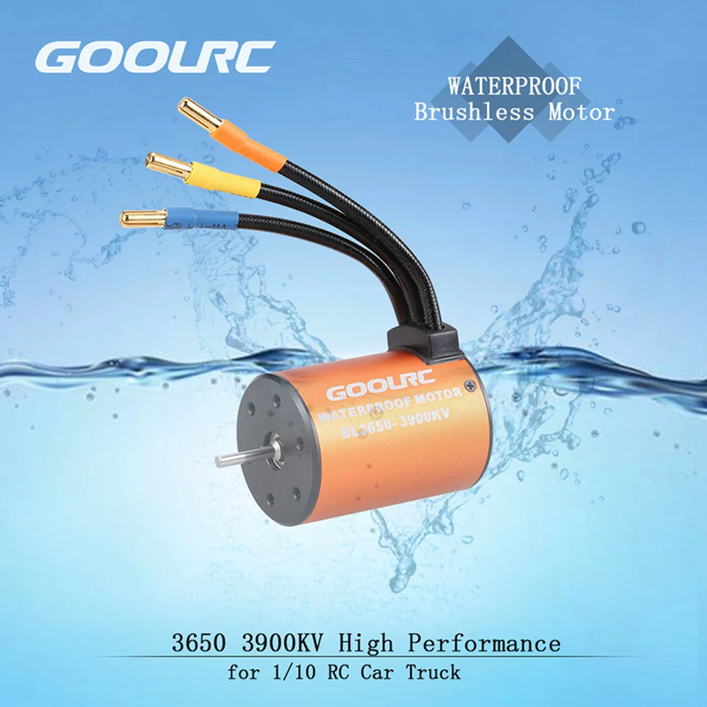 GoolRC обновление водонепроницаемый 3650 3900KV бесщеточный двигатель с 60A ESC комбо набор